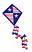 American Flag Kite, Size: 2.16 x 3.93, Stitches: 5300, Colors: 4