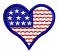 Patriotic Heart #1, Size: 2.89 x 2.59, Stitches: 12628, Colors: 4