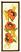 Poppy Bookmark, Stitches: 23328  Size: 2.17 x 5.96, Colors: 7