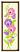 Sweet Pea Bookmark, Stitches: 17421,  Size: 2.17" x 5.96"  Colors: 8