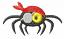 Spider #6 - pirate,  Size: 2.58 x 1.48,  Stitches: 2856,  Colors: 4 