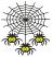 Spiders,  Size: 5.00 x 5.48,  Stitches: 11497,  Colors: 2 