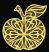 Gold Lacy Apple Machine Embroidery Design