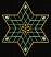 Star Of David # 9,  Size: 4.31 x 4.89,  Stitches: 4243,  Colors: 3
