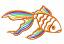 Gold Fish #1,  Size: 3.85 x 2.19,  Stitches: 6053,  Colors: 7 