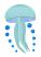 Jellyfish,  Size: 1.87 x 2.91,  Stitches: 4864,  Colors: 3