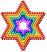 Star Of David #8,  Size: 3.53 x 3.94,  Stitches: 6033,  Colors: 6