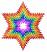 Star Of David #10,  Size: 3.46 x 3.92,  Stitches: 4715,  Colors: 6 