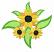 Sunflower #1,  Size: 4.59 x 4.27,  Stitches: 17596,  Colors: 5 