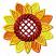 Sunflower #5,  Size: 2.02 x 2.03,  Stitches: 7715, Colors: 4 