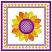 Sunflower Square,  Size: 5.90 x 5.90,  Stitches: 33082,  Colors: 5