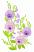 Sweet Pea Bouquet,  Size: 3.98 x 6.43,  Stitches: 18042,  Colors: 6