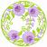 Sweet Pea Circle,  Size: 5.87 x 5.86,  Stitches: 27329,  Colors: 5