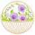 Sweet Pea Basket,  Size: 5.87 x 5.86,  Stitches: 33576,  Colors: 6 