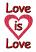 Love is Love,  Stitches: 5114,  Size: 2.36 x 3.80,  Colors: 2