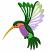Hummingbird #1, Size: 3.25" x 2.84", Stitches: 8375, Colors: 8
