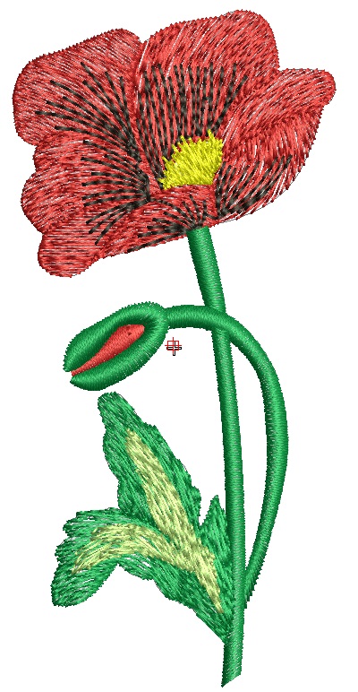 Poppy. Machine Embroidery Design. Instant Download 