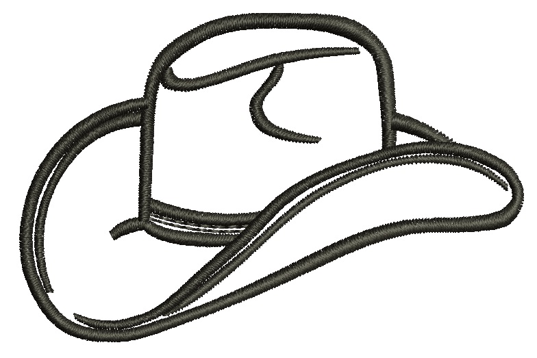 Hat machine embroidery design, simple hat embroidery pattern, minimalistic embroidery file 