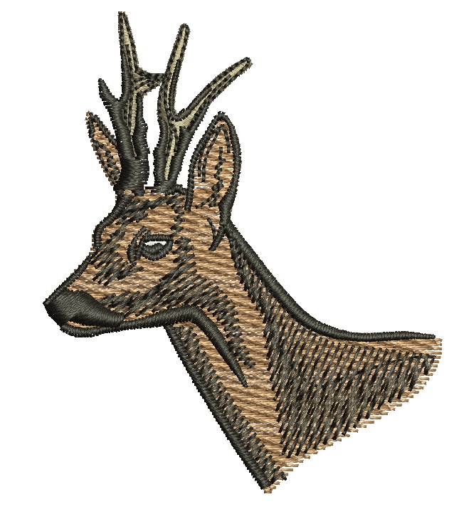Cute Doe Deer Head with Hat Machine Embroidery Design - Three Adorable Sizes Included