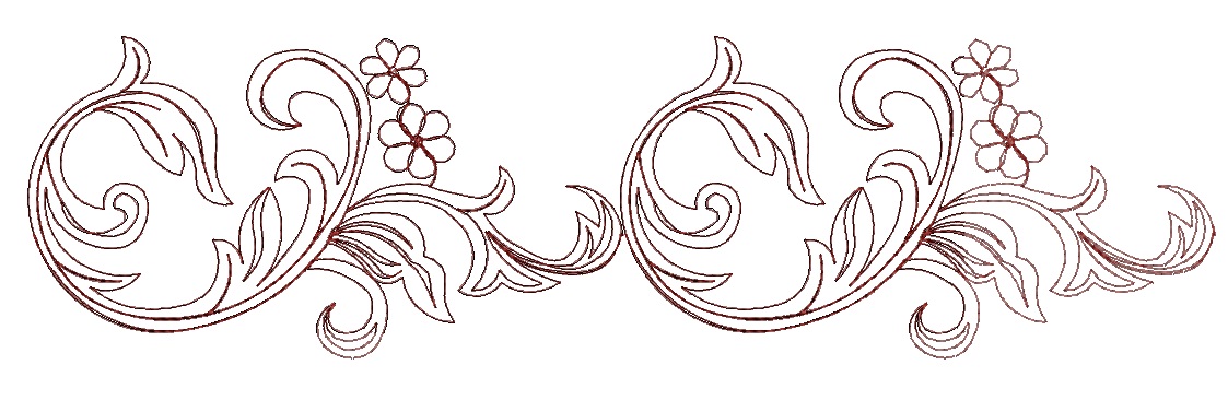 Border Festoon Machine Embroidery Design 