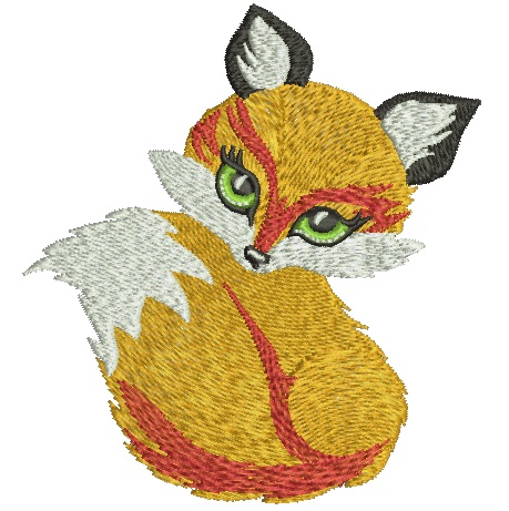 Fox Machine Embroidery Design 