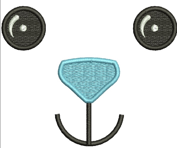 Teddy bear muzzle / bear toys face Machine Embroidery Designs, instantly download 