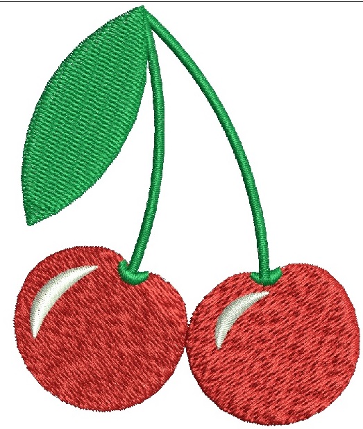 Cherries mini machine embroidery design, instantly download tested 