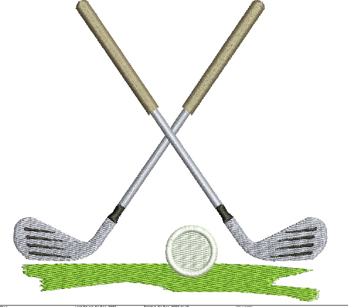Golf Machine Embroidery Design instantly download 