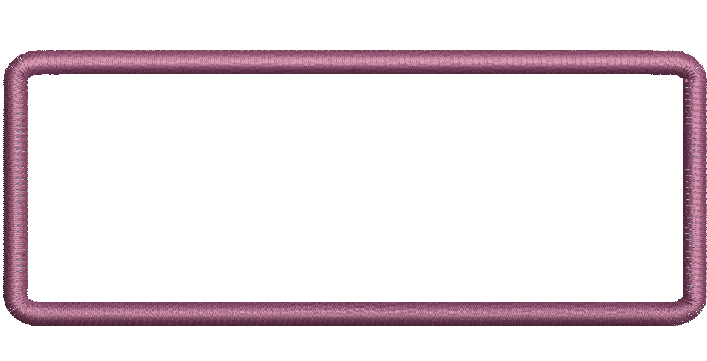 Name patch border design satin stitch rounded  Applique  (patch)  