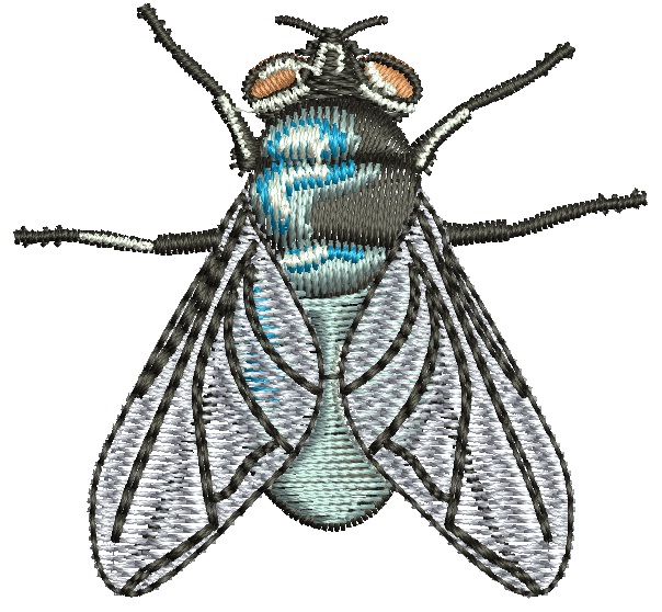  Realistic Fly. Machine Embroidery Design, Instant Download 