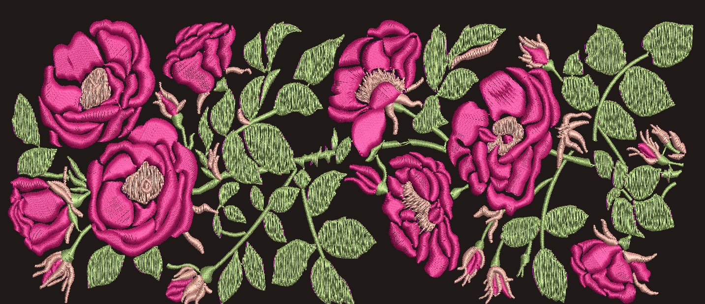 Rose Pattern. Machine Embroidery Design. Instant Download