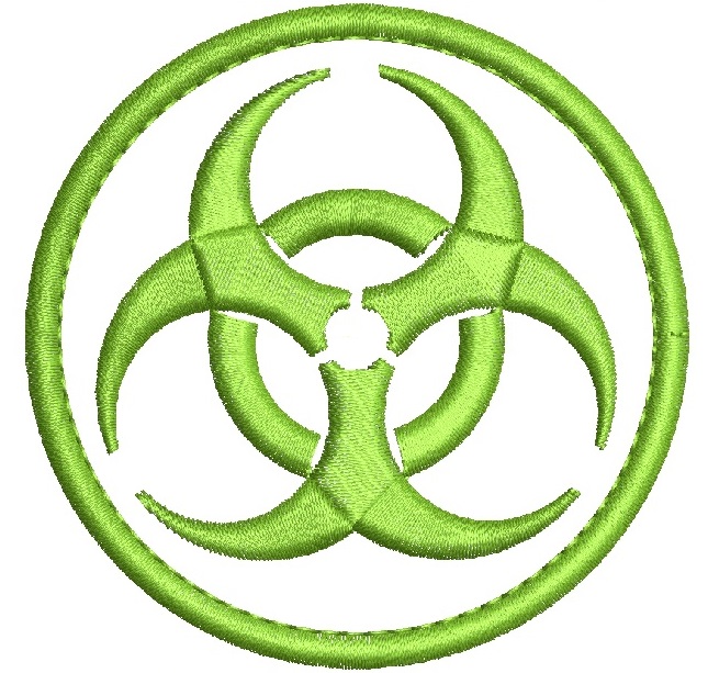 biohazard symbol Machine Embroidery design 
