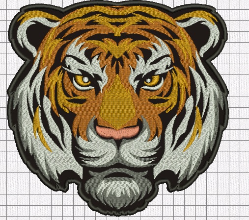 Tiger applique Embroidery design - Machine embroidery design, instantly download 