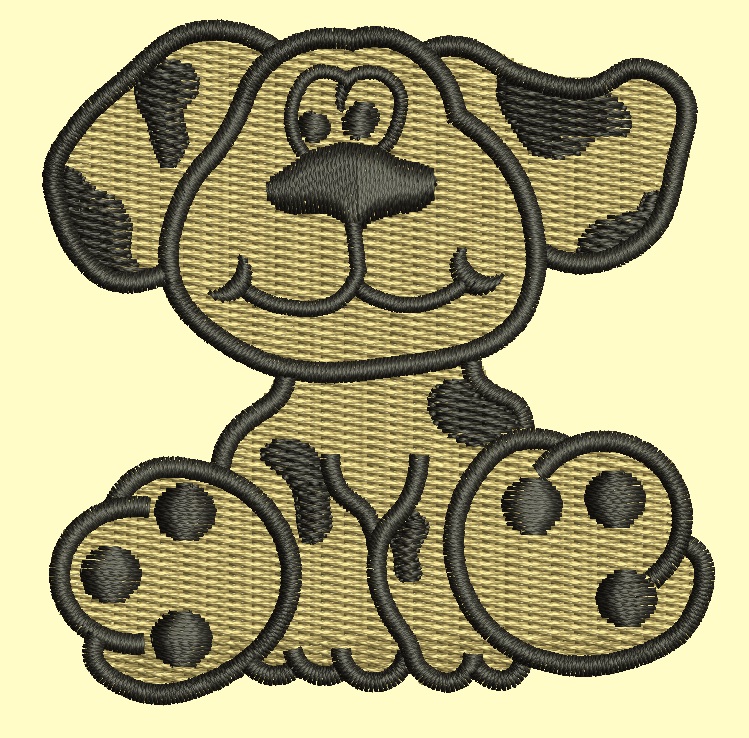 Beige puppy Machine embroidery design 