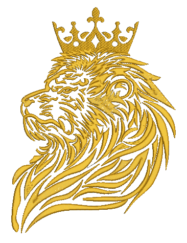 Lion in the crown Machine embroidery design  