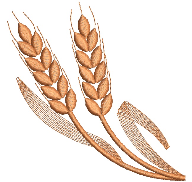 Wheat Stalks machine embroidery design -digital file. 