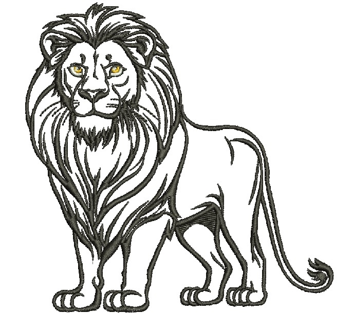 Lion Machine Embroidery Design, Instant Download  