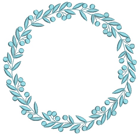 Rustic Monogram Wreath for Wedding / Floral Frame Machine Embroidery Design, Instant Download 