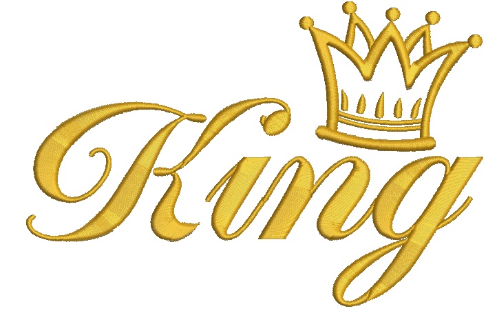 King Machine Embroidery Designs, Instant Download 