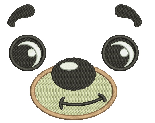 Teddy bear muzzle machine embroidery designs, instant download 