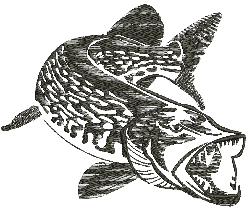 Pike Machine Embroidery Design 