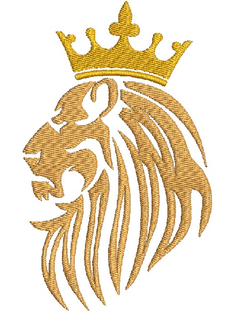 Lion in the Crown Machine Embroidery Design 