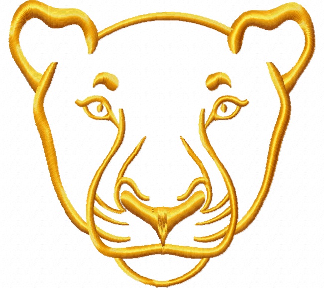 Puma Mountain Lion Machine Embroidery Design 