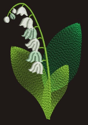 Lily of the Valley Machine Embroidery Design / Wild Forest Garden Flowers