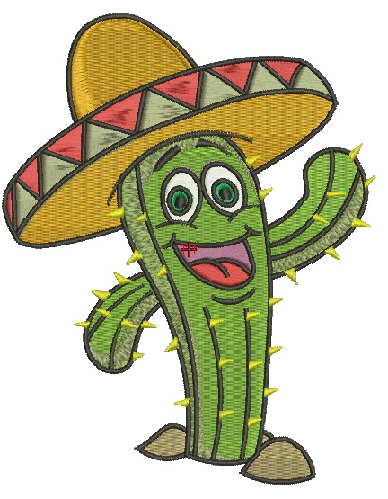 Desert Cactus Machine Embroidery Design 