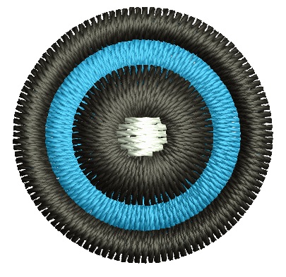 Simple Round Eye Machine Embroidery Design for Soft Toys 