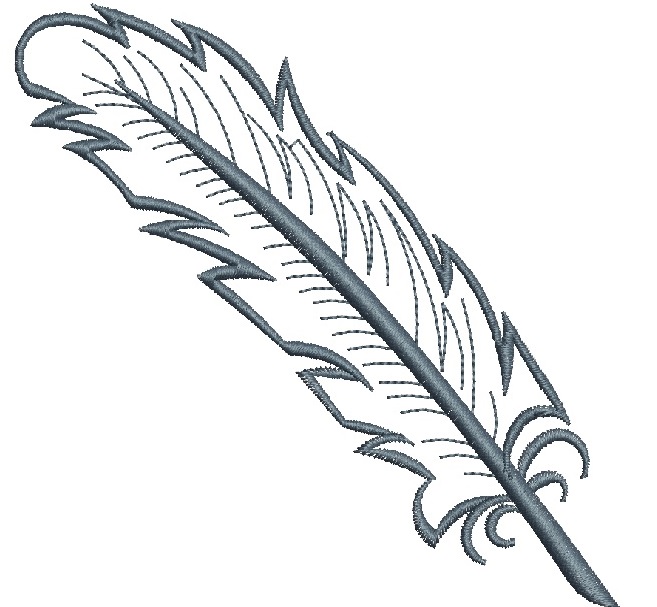 Feather Machine Embroidery Design  