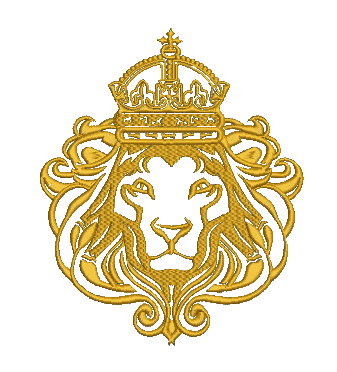 Lion and Crown Machine Embroidery Design 