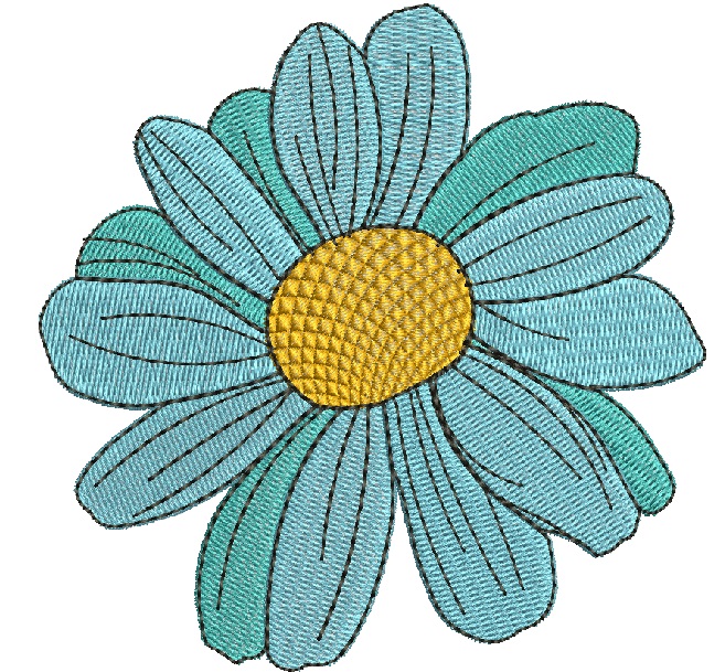 Daisy chamomile  Machine Embroidery Design chamomile