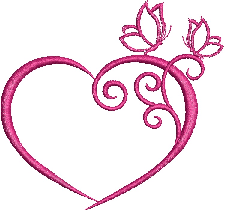 Heart Machine Embroidery Design 
